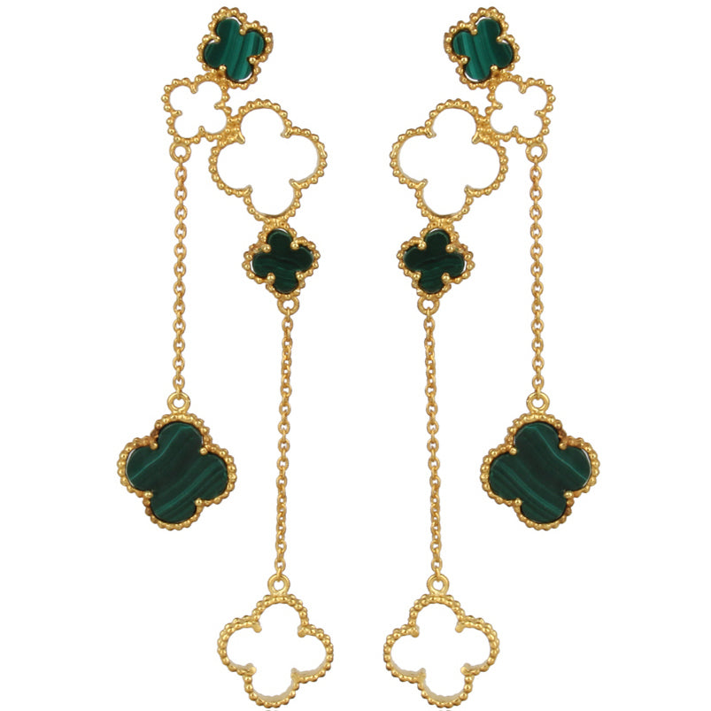 4 Leaf Clover Danglers - Gold