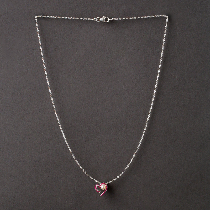 Classic Rubies & Pearl Necklace
