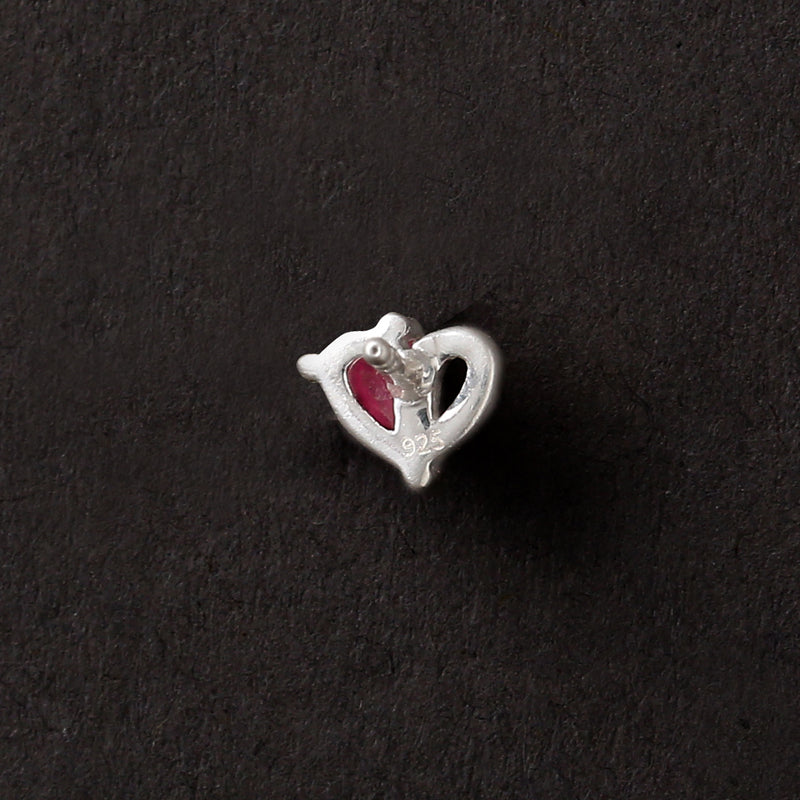 Ruby Ear Studs with Back pin