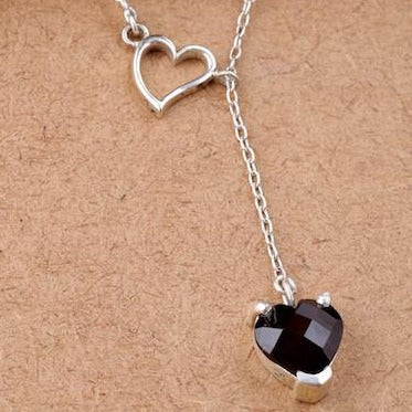 Sneh red garnet necklace