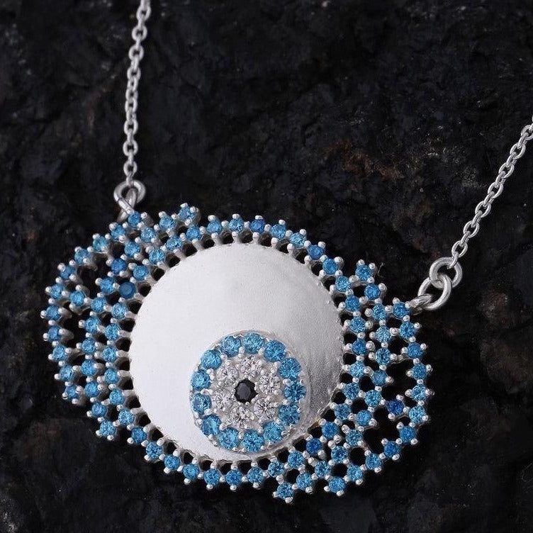 Evil eye necklace in blue