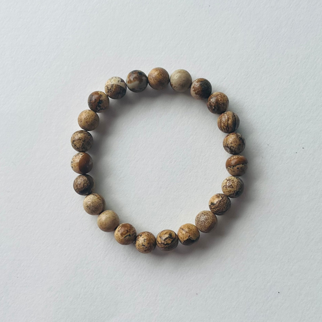8mm round Picture Jasper Beads bracelet