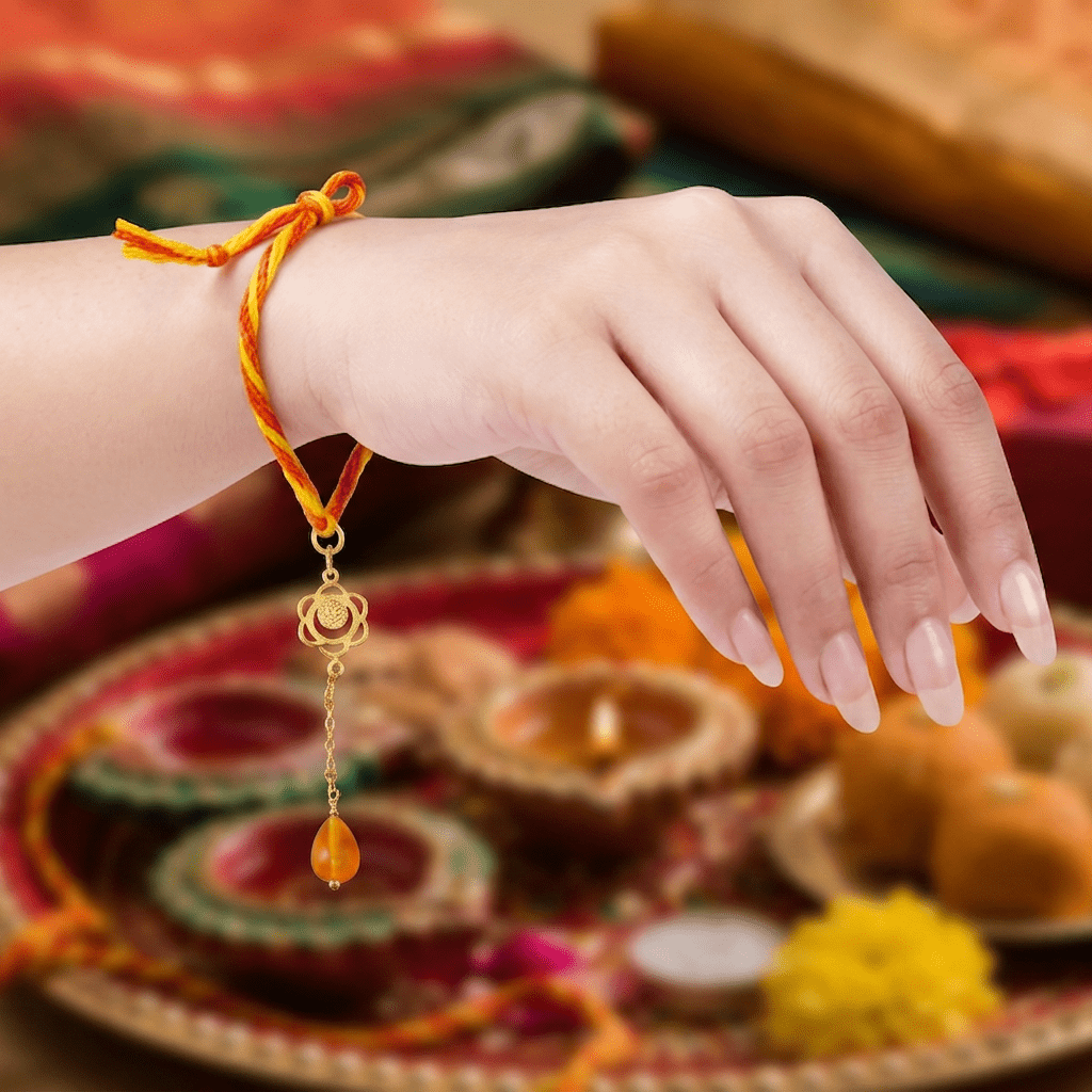Swadhisthana Chakra 'Rakhi & Lumba' Set - Gold