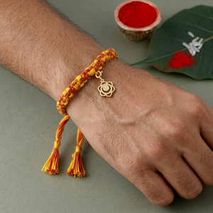 Swadhisthana Chakra Rakhi With Texture - Gold