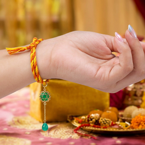 Anahata Chakra detachable gold charm with gemstone drop