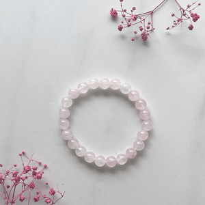 Rose Quartz beads bracelet by Nirwaana jewelry