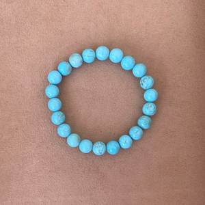 Turquoise round beads bracelet