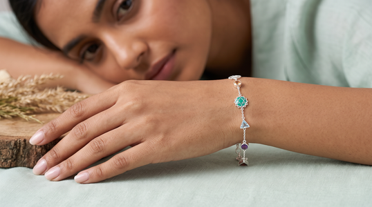 Chakra Chain Bracelet - Silver