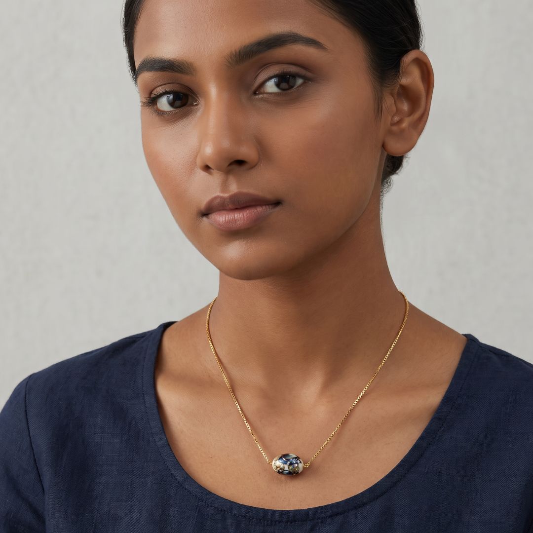 
Ovoid Meenakari Pearl Necklace