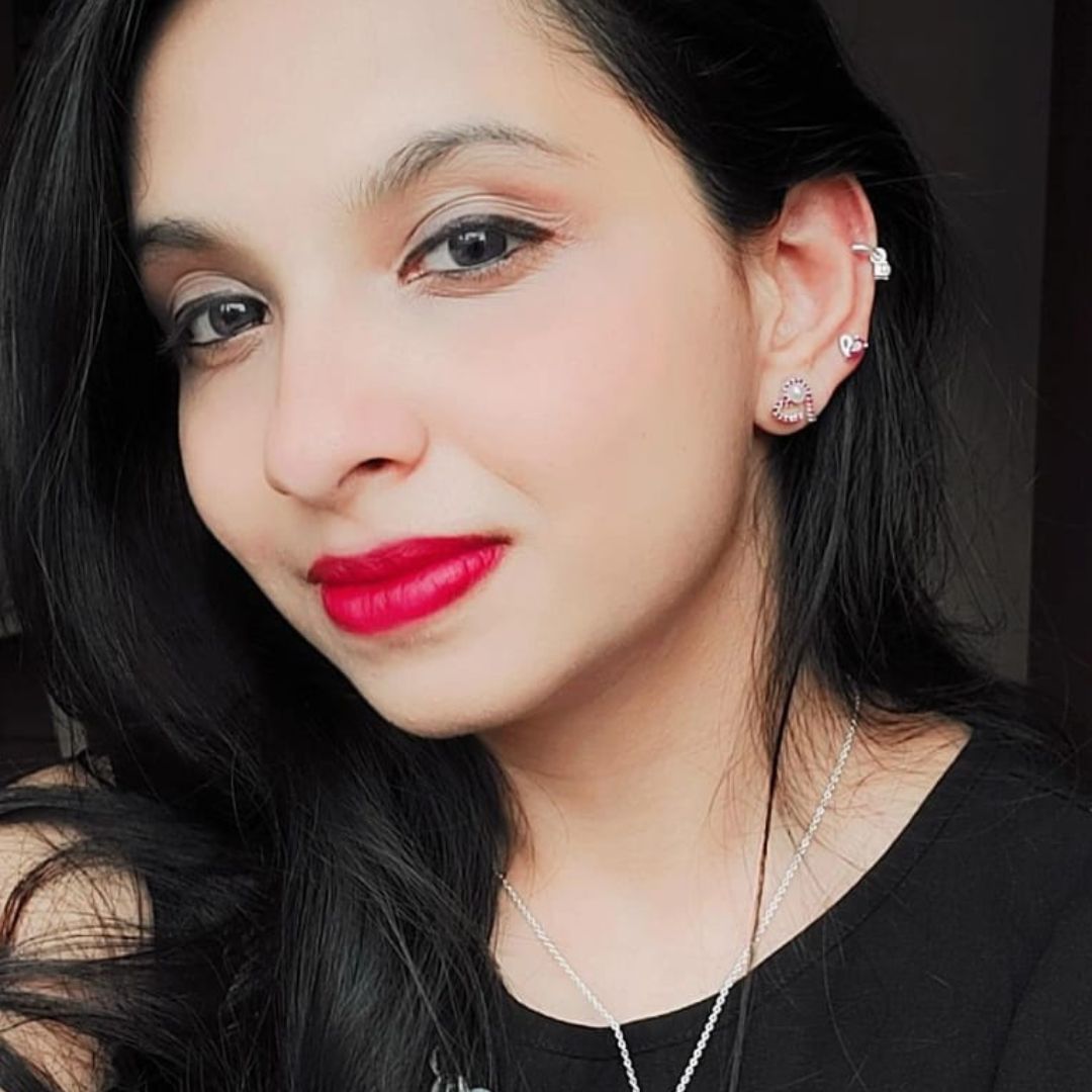 Pearl & Ruby Heart Earrings