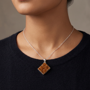 
Citrine Druzy Pendant