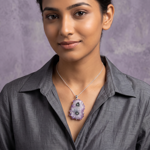Amethyst Flower Pendant
