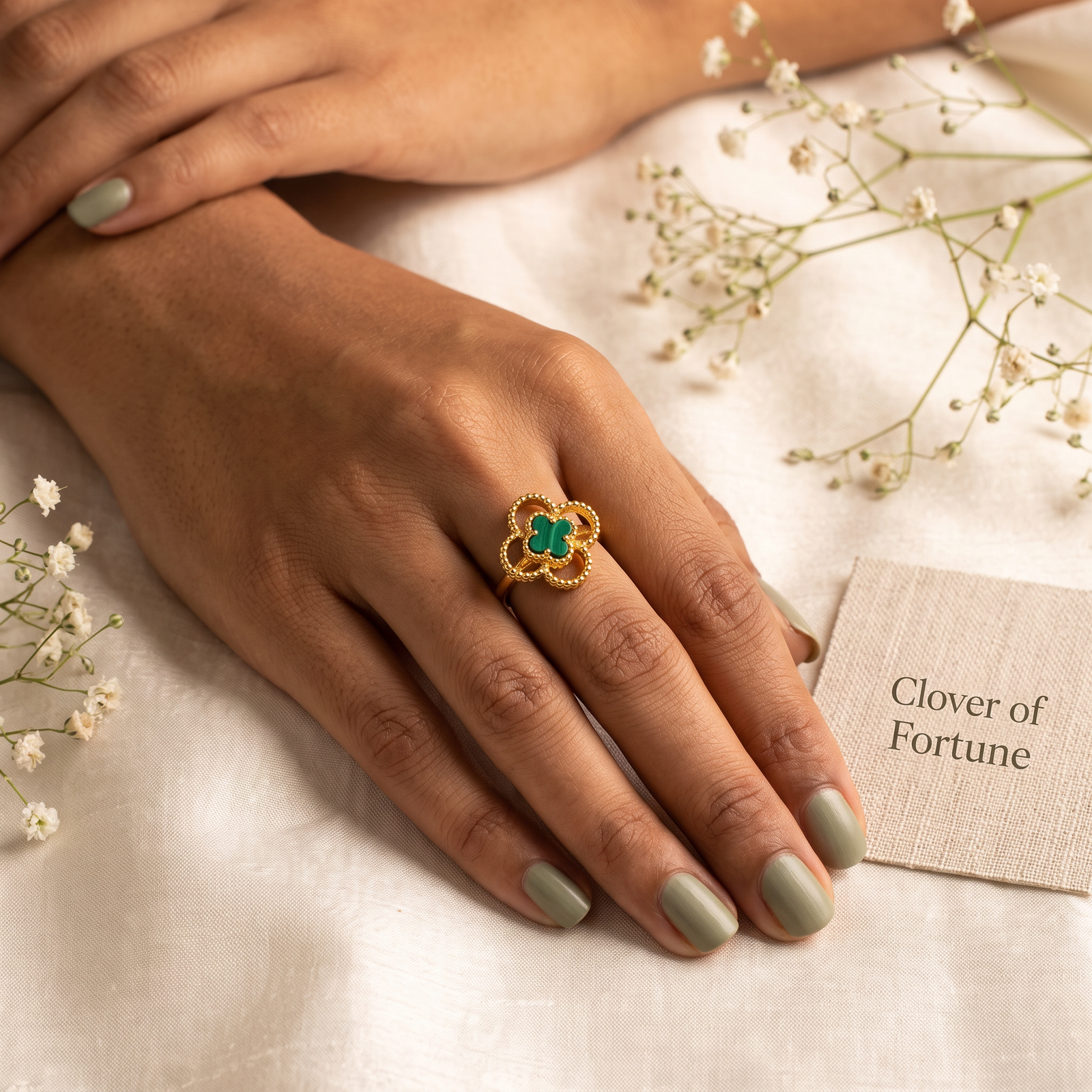 
4Leaf Clover Ring - Gold