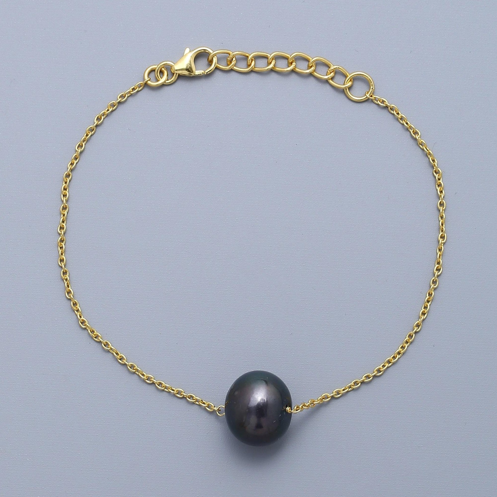 Solo Tahitian Pearl Bracelet - Gold Plated
