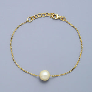 Single Classic White Pearl Bracelet