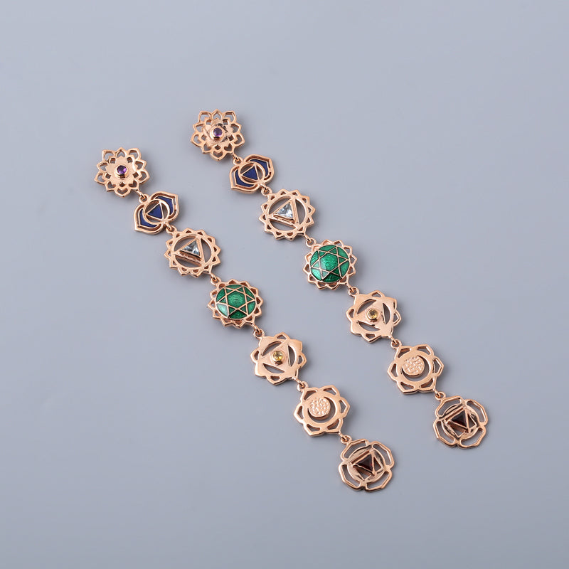 micron rose gold plating earrings