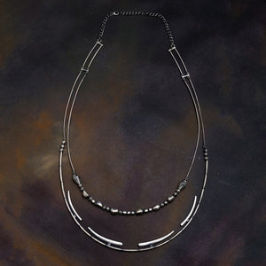 Maasai Tribal Silver statement necklace