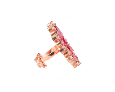 Pink sapphire finger ring