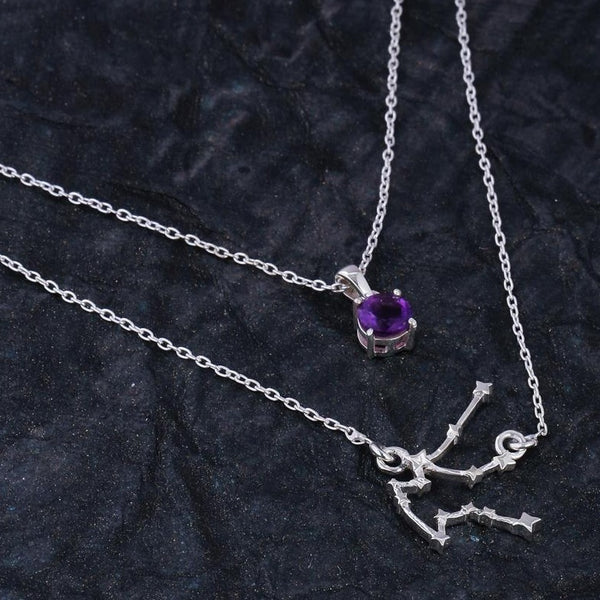 国内で当店のみ 666999 - Amethyst Stellar Heart Necklace Amazon.com: Amethyst Necklace Sterling Silver : Clothing