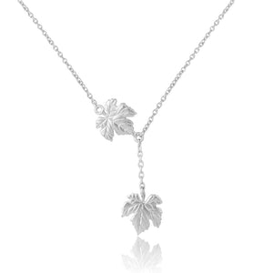 Sterling silver handcrafted ivy leaves pendant