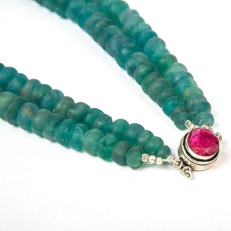 Green Fluorite dual strand necklace