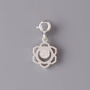 Sacral Chakra detachable charm - jewelry charm made in 925 silver