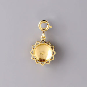 Anahata chakra - gold plated jewelry charm - Back view