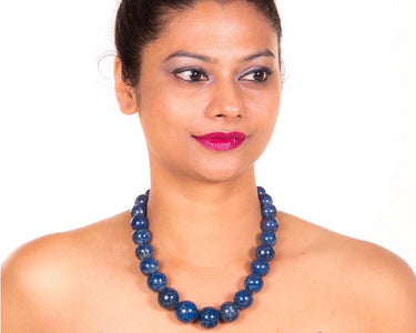 Blue Lapis Lazuli gemstone beaded neckpiece