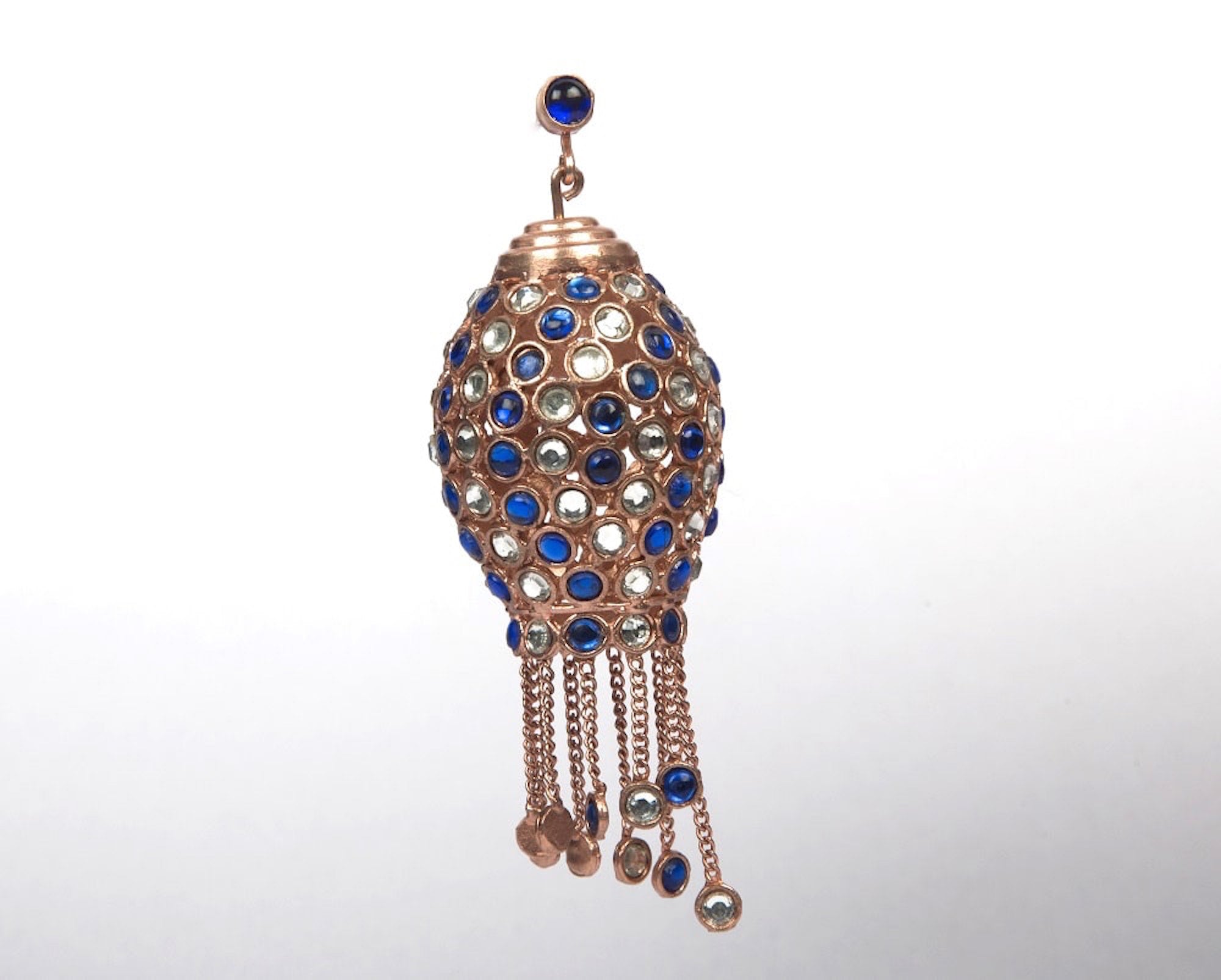 Semi-precious stones moroccan chandelier earrings