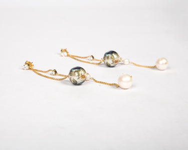Meenakari pearl duet earrings