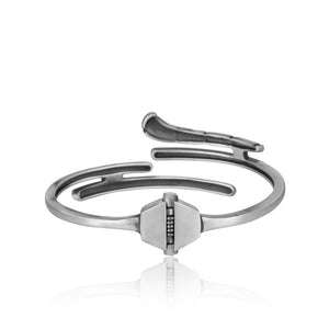 Silver Openable Bracelet with hinge