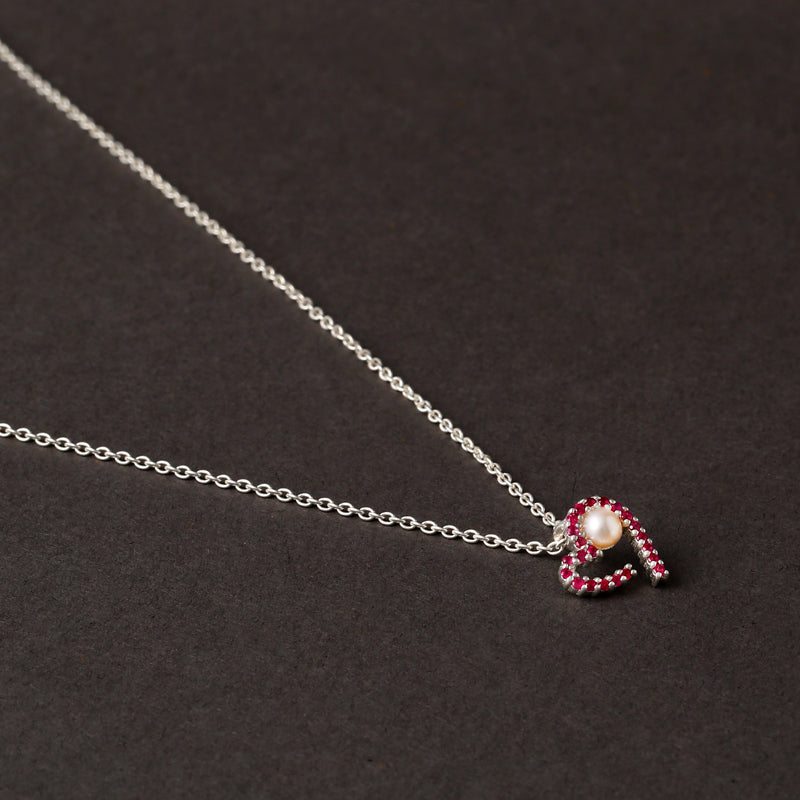 Rubies & pearl necklace